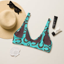 Load image into Gallery viewer, Yeehaw Turquoise Horseshoe Bikini Top