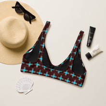 Load image into Gallery viewer, Yeehaw Turquoise Zia Bikini Top