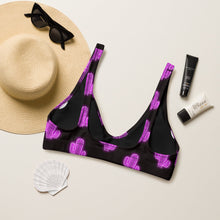 Load image into Gallery viewer, Yeehaw Purple Neon Cactus Bikini Top
