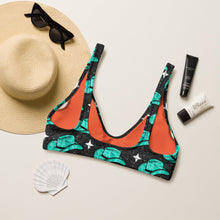 Load image into Gallery viewer, Yeehaw Turquoise Hat Bikini Top