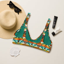 Load image into Gallery viewer, Yeehaw Mustard Aztec Bikini Top