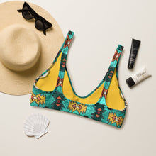 Load image into Gallery viewer, Yeehaw Turquoise Aztec Bikini Top