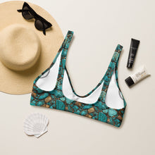 Load image into Gallery viewer, Yeehaw All Turquoise Bikini Top