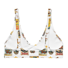 Load image into Gallery viewer, Yeehaw Vintage Cowgirl Collage White Bikini Top