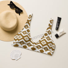 Load image into Gallery viewer, Yeehaw Brown Aztec Bikini Top