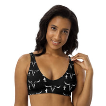 Load image into Gallery viewer, Yeehaw White Bullhead Cactus Bikini Top