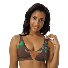 Load image into Gallery viewer, Yeehaw Bullhead Cactus Bikini Top