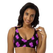 Load image into Gallery viewer, Yeehaw Purple Neon Cactus Bikini Top