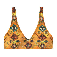 Load image into Gallery viewer, Yeehaw Golden Aztec Bikini Top