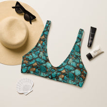 Load image into Gallery viewer, Yeehaw All Turquoise Bikini Top