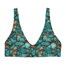 Load image into Gallery viewer, Yeehaw All Turquoise Bikini Top