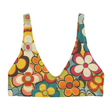 Load image into Gallery viewer, Yeehaw Woodstock Retro Floral Bikini Top