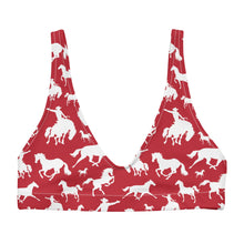Load image into Gallery viewer, Yeehaw Red Rodeo Cowboy Bikini Top