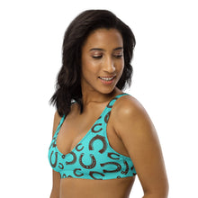 Load image into Gallery viewer, Yeehaw Turquoise Horseshoe Bikini Top