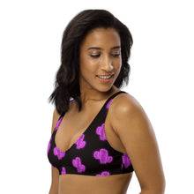 Load image into Gallery viewer, Yeehaw Purple Neon Cactus Bikini Top