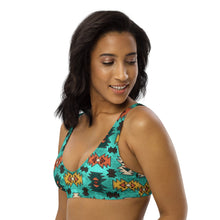 Load image into Gallery viewer, Yeehaw Turquoise Aztec Bikini Top