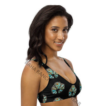 Load image into Gallery viewer, Yeehaw Black Turquoise Naja Bikini Top