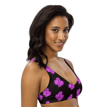 Load image into Gallery viewer, Yeehaw Purple Neon Cactus Bikini Top