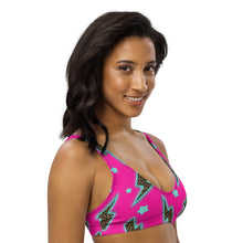 Load image into Gallery viewer, Yeehaw Leopard Lightning Bikini Top