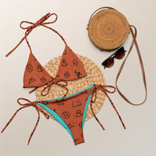 Load image into Gallery viewer, Yeehaw Brown Cattle Brand String Bikini