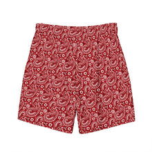 Load image into Gallery viewer, Yeehaw Red Bandana Men's Swim Trunks