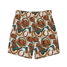 Load image into Gallery viewer, Yeehaw Cowboy Up Men's Swim Trunks