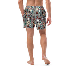Load image into Gallery viewer, Yeehaw Gray Aztec Men's Swim Trunks