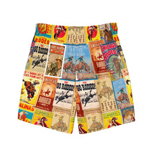 Load image into Gallery viewer, Yeehaw Rodeo Poster Men's Swim Trunks