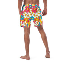 Load image into Gallery viewer, Yeehaw Flower Child Retro Men's Swim Trunks