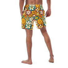 Load image into Gallery viewer, Baha Ranch Yeehaw Woodstock Retro Floral Men's Swim Trunks