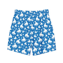 Load image into Gallery viewer, Yeehaw Blue Rodeo Cowboy Men's Swim Trunks