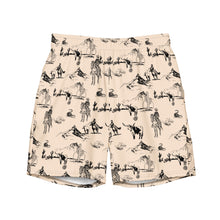 Load image into Gallery viewer, Yeehaw Cowboy Ranch Men's Swim Trunks