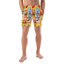 Load image into Gallery viewer, Yeehaw Rodeo Poster Men's Swim Trunks
