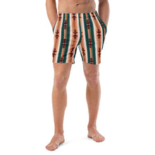 Load image into Gallery viewer, Yeehaw Cocoa Aztec Men's Swim Trunks