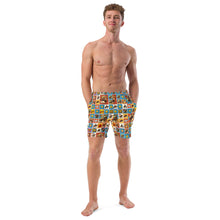 Load image into Gallery viewer, Baha Ranch Yeehaw Comic Corral Rodeo Swim Trunks