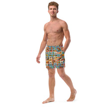 Load image into Gallery viewer, Baha Ranch Yeehaw Comic Corral Rodeo Swim Trunks