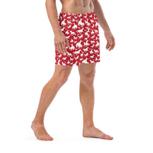 Load image into Gallery viewer, Yeehaw Red Rodeo Cowboy Men's Swim Trunks