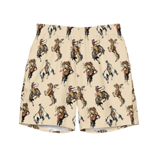 Load image into Gallery viewer, Yeehaw Vintage Cowgirl Men's Swim Trunks