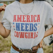 Load image into Gallery viewer, America Needs Cowgirls Graphic Tee