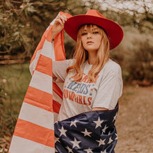 Load image into Gallery viewer, America Needs Cowgirls Graphic Tee