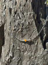 Load image into Gallery viewer, Authentic Spiny Oyster Cube & Silver Pearls Necklace
