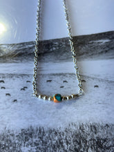 Load image into Gallery viewer, Authentic Spiny Oyster Cube & Silver Pearls Necklace