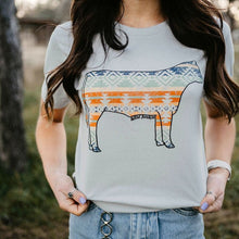 Load image into Gallery viewer, Aztec Cow Western Graphic Tee