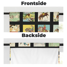 Load image into Gallery viewer, Vintage Western Collage Window Curtains 28"x40" (2-Piece)Made in America