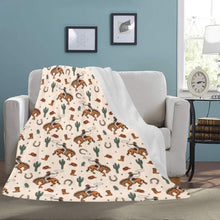 Load image into Gallery viewer, Cowboy Rodeo Western Micro Fleece Blanket 60" x 80" Made in America