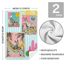 Load image into Gallery viewer, Baha Ranch Hangin Out Donkey Set of 2 (same) Kitchen Towels Made in America