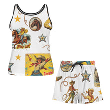Load image into Gallery viewer, Baha Ranch Vintage Cowgirl Collage Tank Shorts Lounge Set Made in America