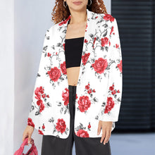 Load image into Gallery viewer, Mexican Red Rose Floral Blazer