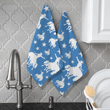 Load image into Gallery viewer, Blue Rodeo Cowboy Set of 2 Dish Towels Made in America