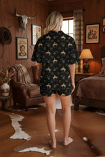 Load image into Gallery viewer, Baha Ranch Rodeo Cowboy Women's Western Short Pajama Set Made in America
